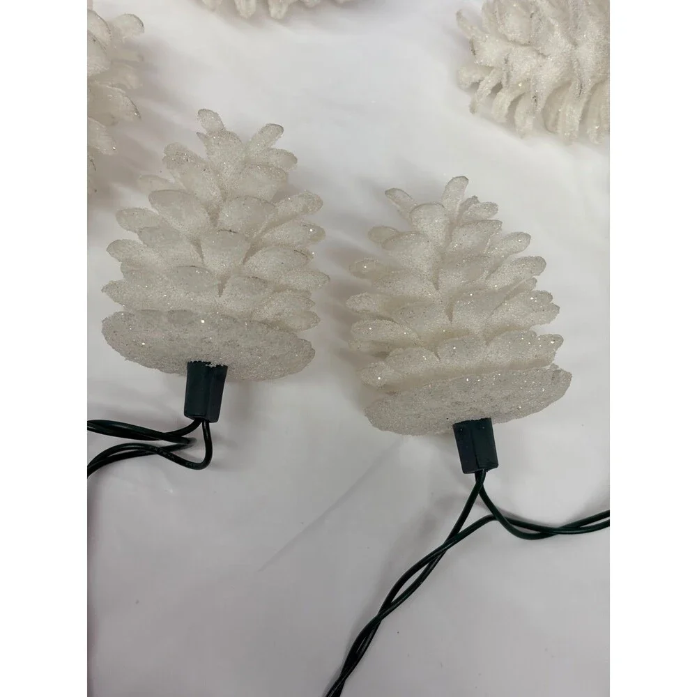 Vtg Silvestri Large Pine Cone Pinecone Christmas String Lights